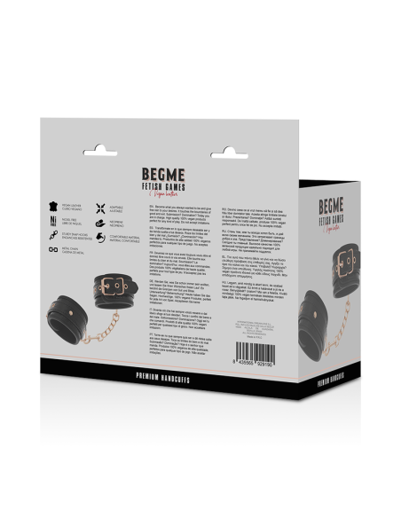 BEGME BLACK EDITION ESPOSAS PARA MANOS CON FORRO DE NEOPRENO BEGME BLACK EDITION ESPOSAS PARA MANOS CON FORRO DE NEOPRENO