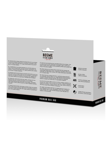 BEGME BLACK EDITION MORDAZA CUERO VEGANO