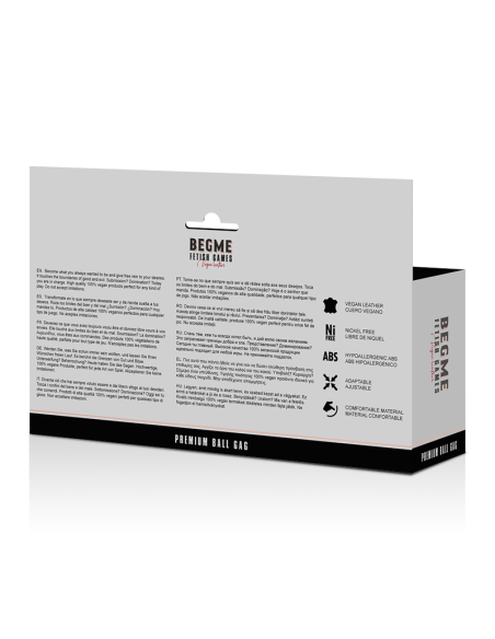 BEGME BLACK EDITION MORDAZA CUERO VEGANO BEGME BLACK EDITION MORDAZA CUERO VEGANO