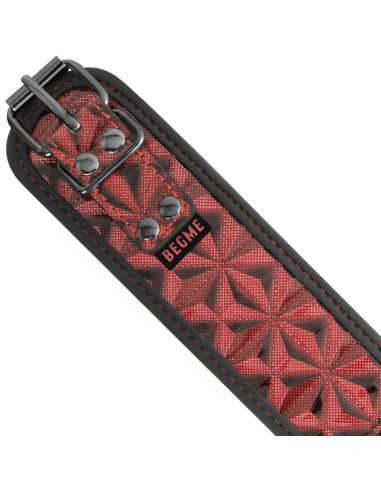 BEGME RED EDITION COLLAR CUERO VEGANO CON FORRO DE NEOPRENO