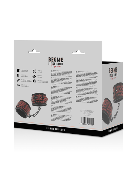 BEGME RED EDITION ESPOSAS PARA MANOS CON FORRO DE NEOPRENO BEGME RED EDITION ESPOSAS PARA MANOS CON FORRO DE NEOPRENO