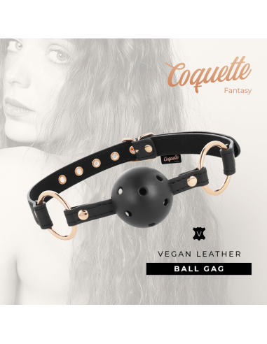 COQUETTE CHIC DESIRE FANTASY MORDAZA TRANSPIRABLE CUERO VEGANO