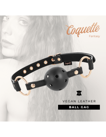 COQUETTE CHIC DESIRE FANTASY MORDAZA TRANSPIRABLE CUERO VEGANO