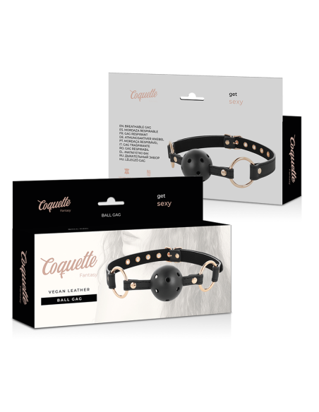 COQUETTE CHIC DESIRE FANTASY MORDAZA TRANSPIRABLE CUERO VEGANO
