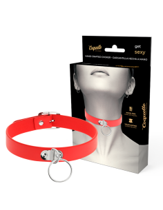COQUETTE CHIC DESIRE COLLAR CUERO VEGANO ROJO ACCESORIO WOMAN FETISH