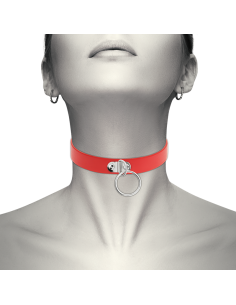 COQUETTE CHIC DESIRE COLLAR CUERO VEGANO ROJO ACCESORIO WOMAN FETISH 2