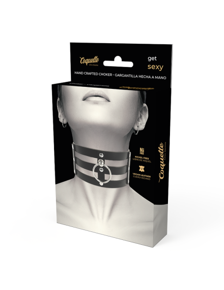 COQUETTE CHIC DESIRE CHOKER CUERO VEGANO ESTILO FETISH