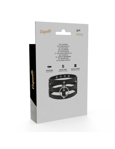 COQUETTE CHIC DESIRE CHOKER CUERO VEGANO ESTILO FETISH