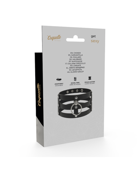 COQUETTE CHIC DESIRE CHOKER CUERO VEGANO ESTILO FETISH