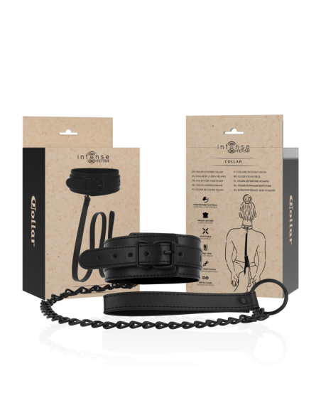 INTENSE FETISH COLLAR DE CUERO VEGANO INTENSE FETISH COLLAR DE CUERO VEGANO