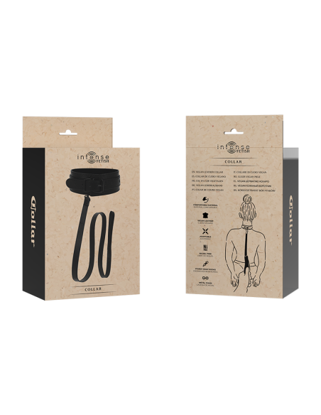 INTENSE FETISH COLLAR DE CUERO VEGANO INTENSE FETISH COLLAR DE CUERO VEGANO