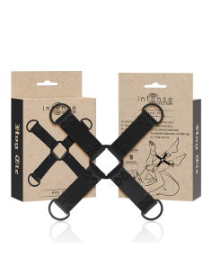 INTENSE FETISH ENGANCHE MULTIPLE PARA MANOS Y PIES DE CUERO VEGANO