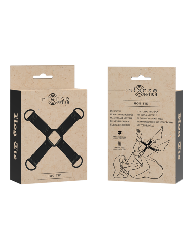 INTENSE FETISH ENGANCHE MULTIPLE PARA MANOS Y PIES DE CUERO VEGANO