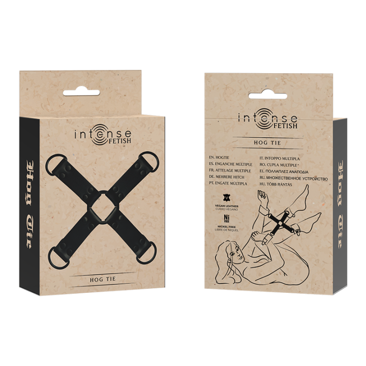 INTENSE FETISH ENGANCHE MULTIPLE PARA MANOS Y PIES DE CUERO VEGANO