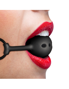 FETISH SUBMISSIVE BONDAGE MORDAZA DE BOLA DE SILICONA TRANSPIRABLE 2