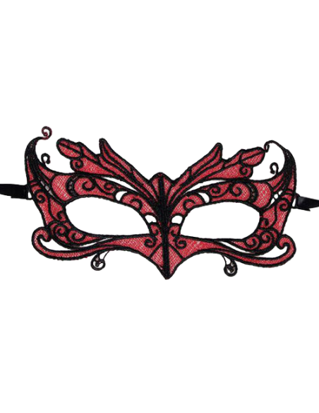 QUEEN LINGERIE ANTIFAZ DE ENCAJE DETALLES ROJO QUEEN LINGERIE ANTIFAZ DE ENCAJE DETALLES ROJO