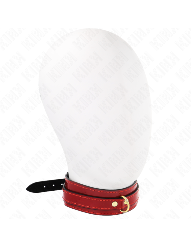 KINK COLLAR AJUSTABLE ROJO VINO DETALLES DORADOS 29 425 CM X 4 CM