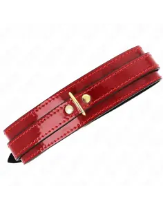 KINK COLLAR AJUSTABLE ROJO VINO DETALLES DORADOS 29 425 CM X 4 CM