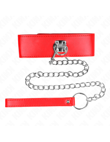 KINK COLLAR CON CORREA 65 CM ANCHO ROJO AJUSTABLE 335 41 CM X 5 CM