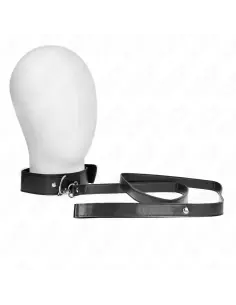 KINK COLLAR CON CORREA 116 CM FINO NEGRO AJUSTABLE 32 50 CM X 8 CM 2