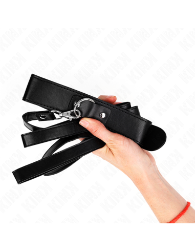 KINK COLLAR CON CORREA 116 CM FINO NEGRO AJUSTABLE 32 50 CM X 8 CM