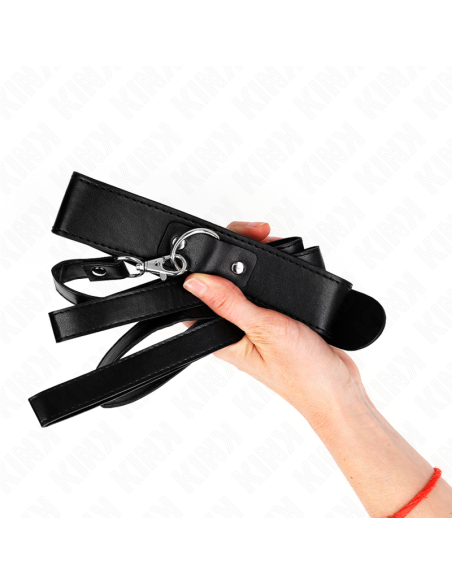 KINK COLLAR CON CORREA 116 CM FINO NEGRO AJUSTABLE 32 50 CM X 8 CM