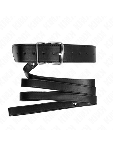 KINK COLLAR CON CORREA 116 CM FINO NEGRO AJUSTABLE 32 50 CM X 8 CM