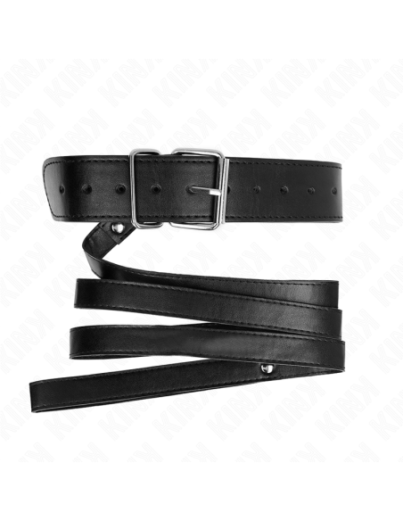 KINK COLLAR CON CORREA 116 CM FINO NEGRO AJUSTABLE 32 50 CM X 8 CM