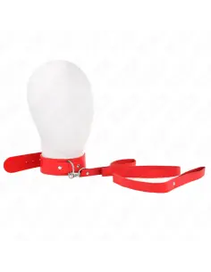 KINK COLLAR CON CORREA 116 CM FINO ROJO AJUSTABLE 32 50 CM X 8 CM 2