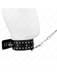 KINK COLLAR CON CORREA 65 CM CON TACHUELAS PLATEADAS MODELO 1 AJUSTABLE 36 43 CM X 5 CM 2