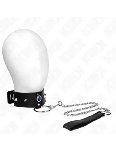 KINK COLLAR CON CORREA 65 CM CON DIAMANTES AZULES AJUSTABLE 36 43 CM X 5 CM 2