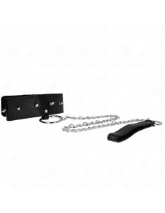 KINK COLLAR CON CORREA 65 CM CON TACHUELAS PLATEADAS MODELO 2 AJUSTABLE 36 43 CM X 5 CM 2