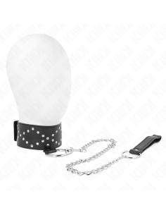 KINK COLLAR CON CORREA 65 CM CON TACHUELAS PLATEADAS MODELO 3 AJUSTABLE 36 43 CM X 5 CM 2