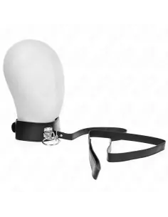 KINK COLLAR CON CORREA 116 CM CON TACHUELAS CORREA POLIPIEL 50 X 5 CM