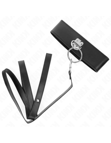 KINK COLLAR CON CORREA 116 CM CON TACHUELAS CORREA POLIPIEL 50 X 5 CM