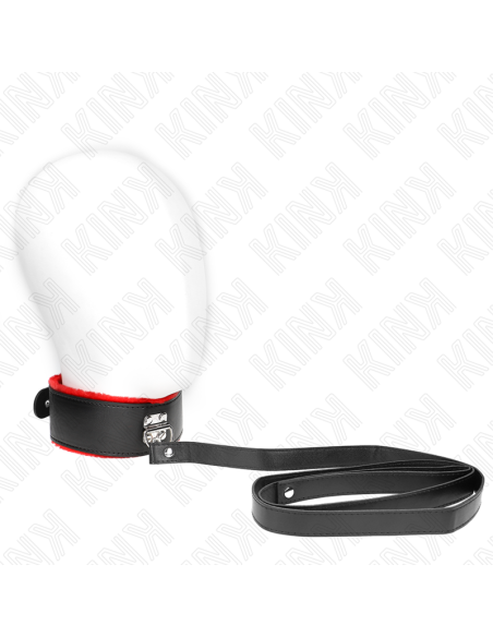 KINK COLLAR CON CORREA 116 CM DE PIEL ROJO AJUSTABLE 40 48 CM X 6 CM KINK COLLAR CON CORREA 116 CM DE PIEL ROJO AJUSTABLE 40 48 CM X 6 CM