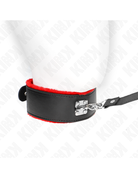 KINK COLLAR CON CORREA 116 CM DE PIEL ROJO AJUSTABLE 40 48 CM X 6 CM KINK COLLAR CON CORREA 116 CM DE PIEL ROJO AJUSTABLE 40 48 CM X 6 CM