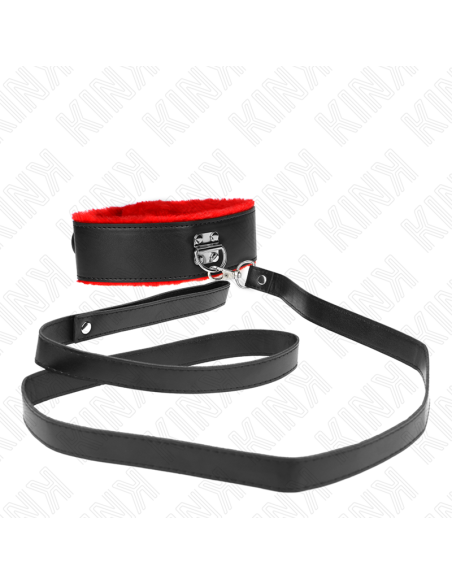 KINK COLLAR CON CORREA 116 CM DE PIEL ROJO AJUSTABLE 40 48 CM X 6 CM KINK COLLAR CON CORREA 116 CM DE PIEL ROJO AJUSTABLE 40 48 CM X 6 CM