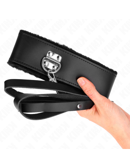 KINK COLLAR CON CORREA 116 CM DE PIEL NEGRO AJUSTABLE 40 48 CM X 6 CM KINK COLLAR CON CORREA 116 CM DE PIEL NEGRO AJUSTABLE 40 48 CM X 6 CM