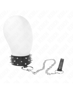 KINK COLLAR CON CORREA 65 CM CON TACHUELAS PLATEADAS MODELO 5 AJUSTABLE 36 43 CM X 5 CM 2