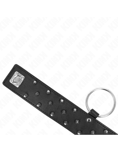 KINK COLLAR CON CORREA 65 CM CON TACHUELAS PLATEADAS MODELO 5 AJUSTABLE 36 43 CM X 5 CM KINK COLLAR CON CORREA 65 CM CON TACHUELAS PLATEADAS MODELO 5 AJUSTABLE 36 43 CM X 5 CM