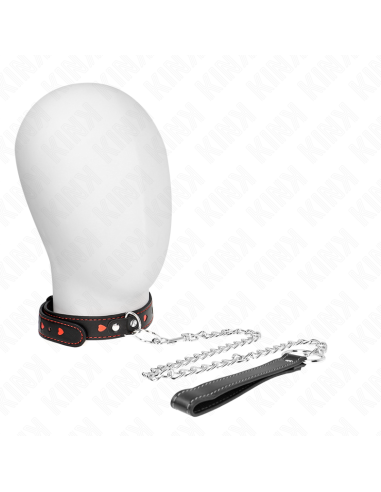 KINK COLLAR CON CORREA 65 CM DETALLES CORAZON 525 X 25 CM