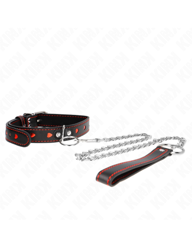 KINK COLLAR CON CORREA 65 CM DETALLES CORAZON 525 X 25 CM