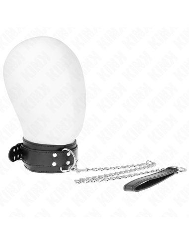 KINK COLLAR CON CORREA 65 CM HEBILLAS PLATEADAS AJUSTABLE 33 46 CM X 55 CM
