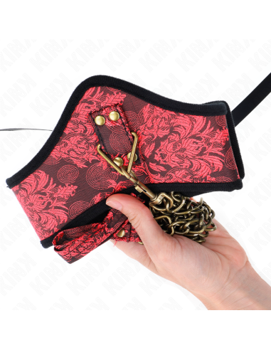 KINK COLLAR CON CORREA DE ENCAJE 75 CM MODELO SCANDAL 44 X 10 CM