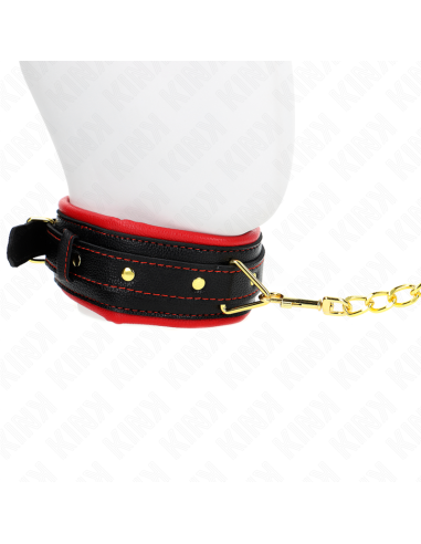 KINK COLLAR CON CORREA ESPONJA IMITACION CUERO MODELO 2 AJUSTABLE 37 54 CM X 3 CM