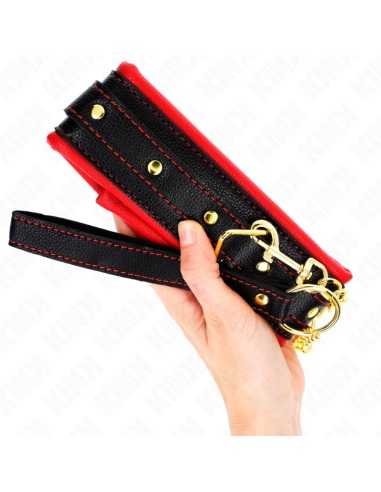 KINK COLLAR CON CORREA ESPONJA IMITACION CUERO MODELO 2 AJUSTABLE 37 54 CM X 3 CM