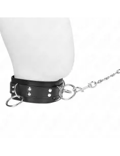 KINK COLLAR CON CORREA 80 CM ESCLAVITUD 3 ANILLOS 53 X 5 CM 2