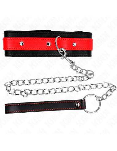 KINK COLLAR CON CORREA 65 CM ROJO AJUSTABLE 36 43 CM X 5 CM