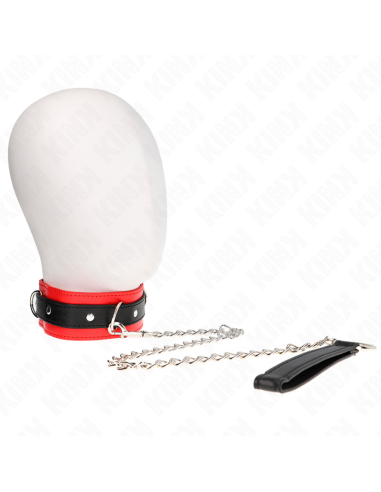 KINK COLLAR CON CORREA 65 CM MODELO BASICO MODELO 3 ROJO 53 X 5 CM